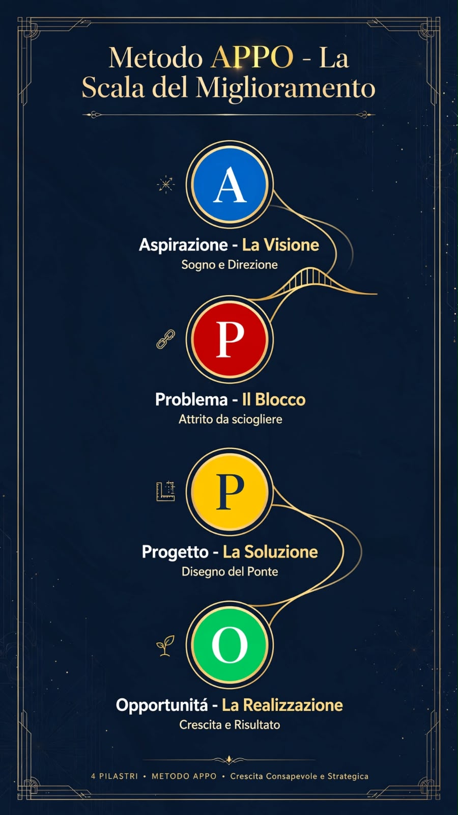 APPO Method — The ladder of improvement: Aspiration, Problem, Project, Opportunity